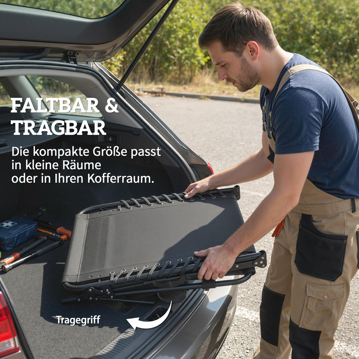 Зручний складаний шезлонг для саду з регульованою спинкою (5 положень), м'яким матрацом та підголівником.