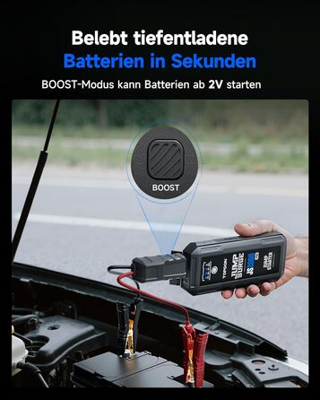 Powerbank TOPDON JS3000 для авто: пускова станція, 24000mAh, 12V, для бензинових та дизельних двигунів (до 9.0L/7.0L)