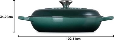 Le Creuset Signature Чавунний горщик Gourmet, Ø 3,5 л, для всіх плит, включно з індукцією, 5,555 кг, Колір: Офенрот