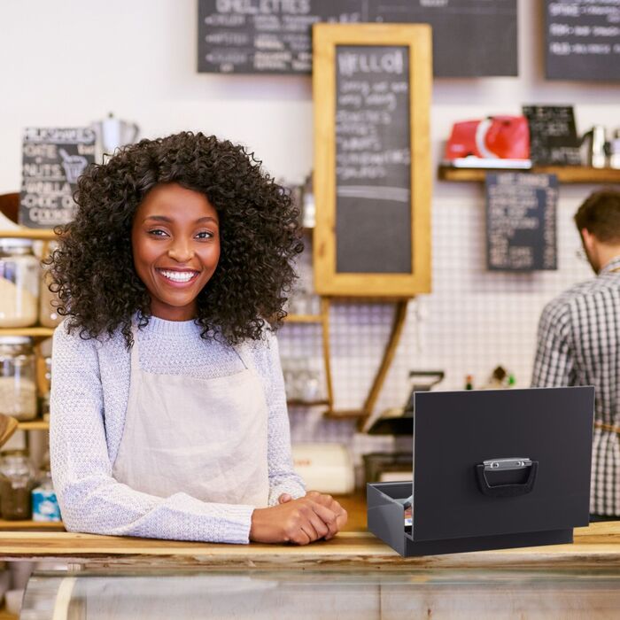 Relaxdays Касова скринька з підспівачем для євро-монет