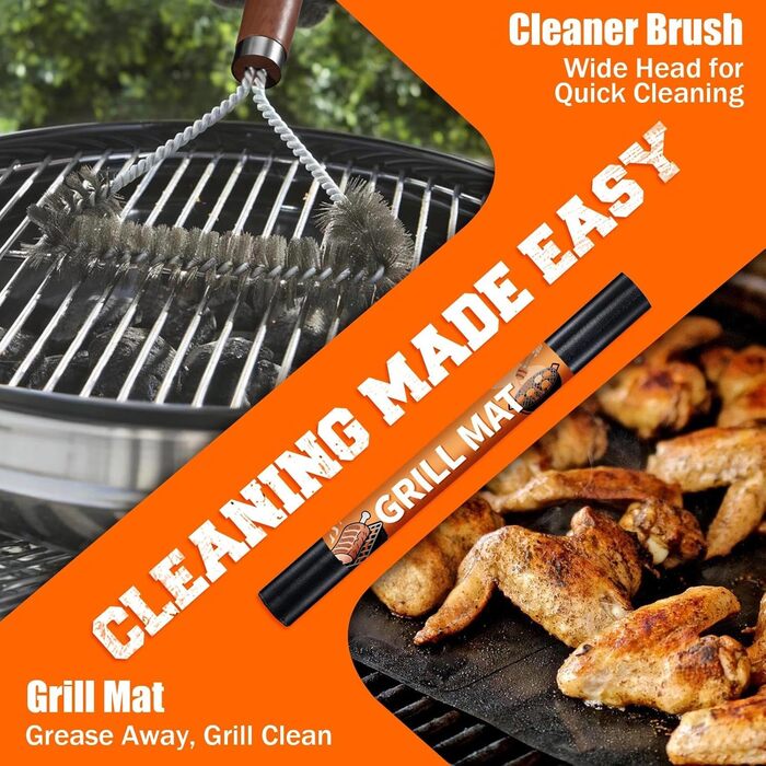 Набір гриля PURPLEBIRD 31 предмет: преміум аксесуари для барбекю з нержавіючої сталі для чоловіків та жінок з сумкою, килимком для гриля, для саду, кемпінгу та на день народження