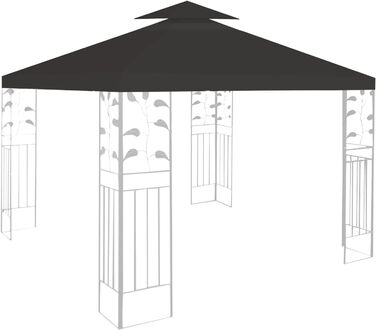 Заміна даху альтанки Ansobea 3x3 м, дах альтанки водонепроникний шатро змінна кришка подвійний захисний чохол для даху Захист від ультрафіолету Покриття для альтанки Marquee Canopy сірий