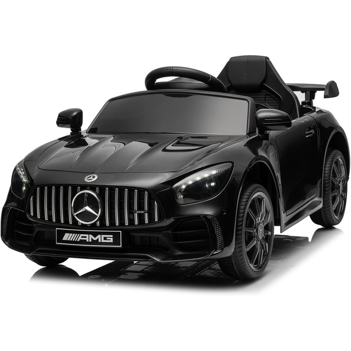 Дитячий електромобіль Mercedes-Benz AMG 12V, чорний, з пультом, MP3, LED, 2-дверний