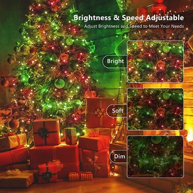 Гірлянда світлодіодна святкова на 300 LED, RGB, 30м, для прикраси дому, саду, балкону, вечірки, Halloween, з таймером, димуванням, вологостійка