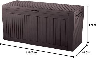 Водонепроникний ящик для подушок Koll Living 270л з вентиляцією, дерев'яний дизайн, витримує до 250 кг