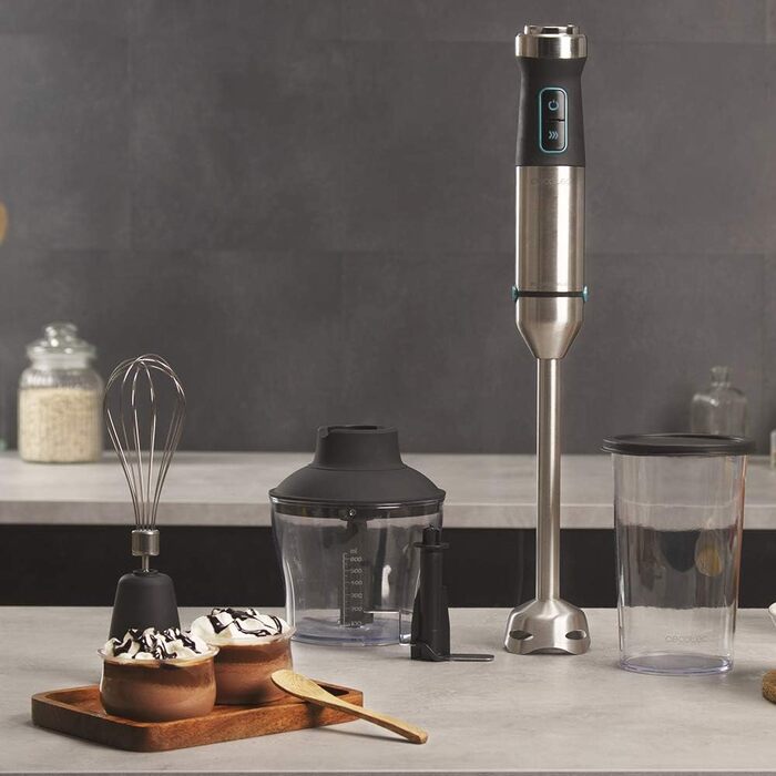 Блендер Cecotec Stabmixer Power TitanBlack 1500 XL Cream&Crush - 1500 Вт, технологія CrossBlades, титанове покриття, 4 аксесуари