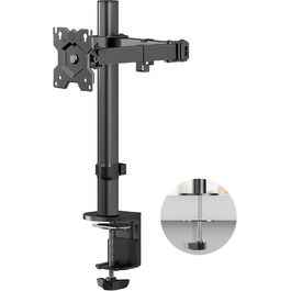Кріплення для моніторів ONKRON D421E-B (D121E-B) - 4 монітори, 13-32 дюйми, до 8 кг, VESA 75x75-100x100, регульована висота, чорний