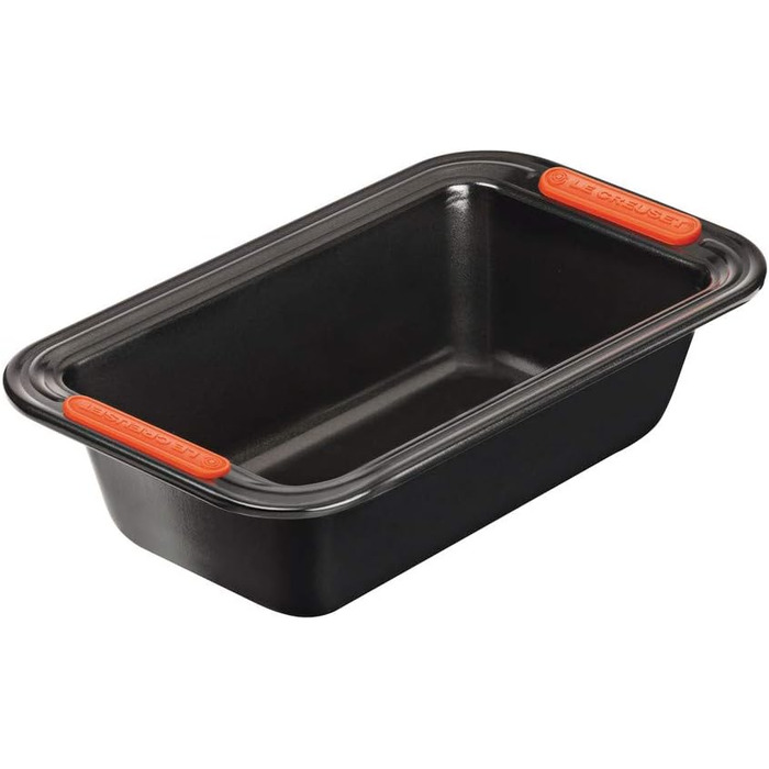 Форма для випічки Le Creuset, прямокутна, 23,5 x 13,5 см, з антипригарним покриттям, для закваски, з вуглецевої сталі, антрацит/помаранчевий