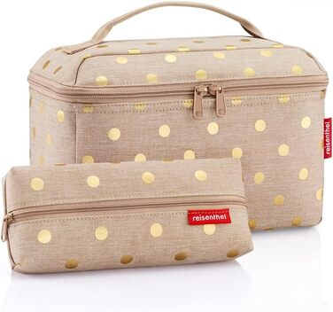 Набір Reisenthel Beautycase: косметичка та сумка-органайзер (Metallic Dots Coffee)