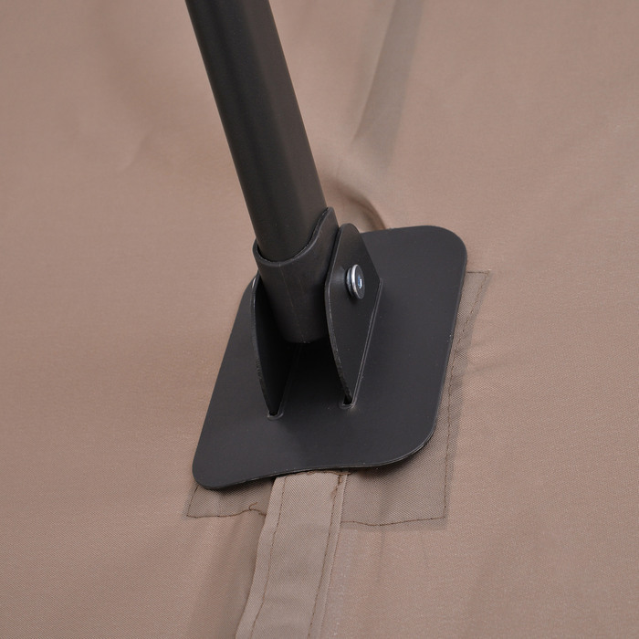 Outsunny Double Parasol Centilever Parasol Double Parasol з регульованим садовим парасолькою Sunshade Metal Brown 440 x 270 x 250 см