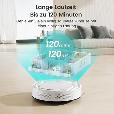 Робот-пилосос LEFANT M210P: 2200Pa, керування через додаток, тиха робота, сумісний з Alexa, для тварин та твердих поверхонь