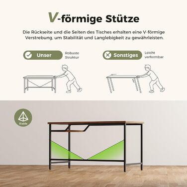 Комп'ютерний стіл Mericonia 120 см, ігровий стіл для невеликих приміщень, білий стіл для дому та офісу, стіл для студентів