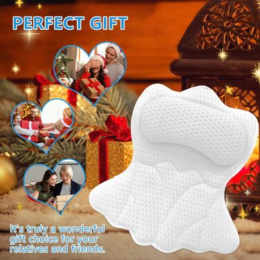 Підголовник для ванни REEZEIVI з 6 присосками (білий)