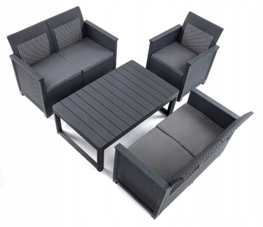 Комплект садових меблів Keter з пластику, сірий, 4 предмети