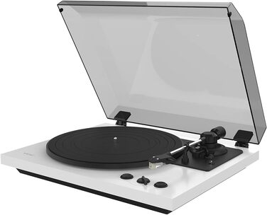 TEAC TN-175 повністю автоматичний Hi-Fi програвач вінілу з ремінним приводом, 33/45 об/хв, вбудований фоно-підсилювач, система AT3600L MM, корпус із МДФ, білий