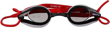 Спортивні окуляри для плавання для дітей унісекс (захист від ультрафіолету, захист від туману, жорсткі окуляри), червоні (димчасто-біло-червоні), одного розміру