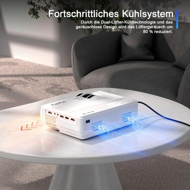 Міні проектор XuanPad A--19000L: WiFi, Bluetooth, 19000 люмен, 1080P HD, для домашнього кінотеатру, сумісний з TV Stick, HDMI, USB, AV, Laptop, iPhone, Android