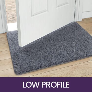 Килимок для дому DEXI 80 x 120 см, антиковзаючий, для прибирання бруду, миється в пральній машині, поглинаючий, для собак, вхідний килимок, для порогу та коридору (60 x 180 см, сіро-блакитний)
