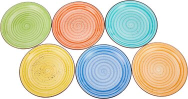 Їдальня Tognana з 18 предметів, глиняний посуд, різнобарвна кераміка