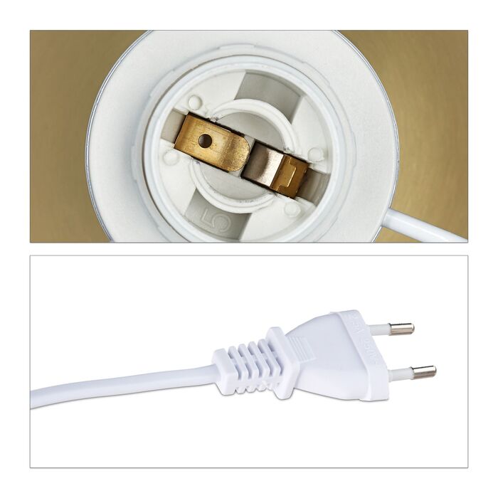 Нічна лампа Relaxdays з сенсорним керуванням, латунь