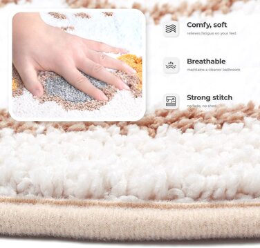 Милий килимок для ванни Килимок для ванни протиковзкий м'який килимок для ванни для душу Милий плюшевий плюшевий килимок з мікрофібри з дуже високою всмоктуючою здатністю для 45x65 см (ледачий)