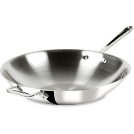 Вок-сковорода All-Clad 4414 з нержавіючої сталі, 5 л, 35.6 см