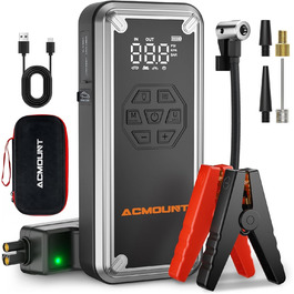 Powerbank для авто Acmount Starthilfe з компресором, 7000A, 150PSI, LCD, LED, для бензинових та дизельних авто (до 9L/8L)