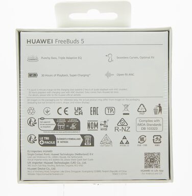 Навушники HUAWEI FreeBuds 5, висока роздільна здатність, відкритий дизайн, акумулятор 30 год, IPX4, Silver Frost