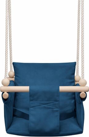 Дитяча гойдалка-крісло MAMOI® для дверей, дерев'яна гойдалка для малюків (Синій)