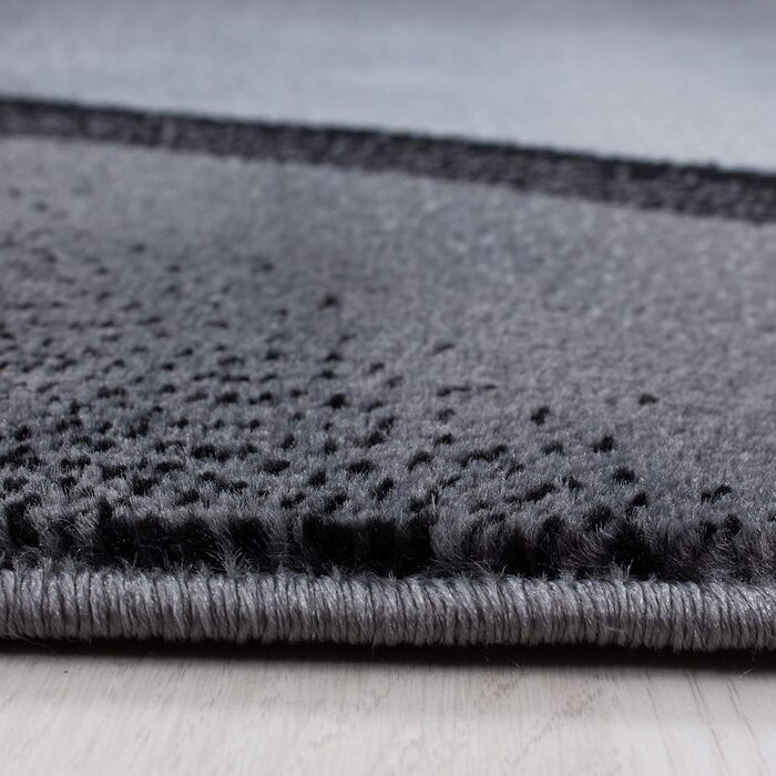 Килимок SIMPEX килимок для вітальні передпокою сучасний дизайн омбре - килимок для кухні з коротким ворсом дуже м'який легкий догляд для спальні килимок для передпокою - кухонний килимок, що миється (280 x 370 см, чорний)