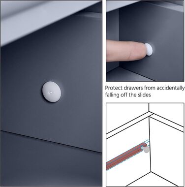 Шафа для ванної кімнати Yaheetech з 4 шухлядами та 2 дверцятами, підлогова шафа-комод для ванної, вітальні, коридору, кухні, білий, 81 x 30 x 83 см