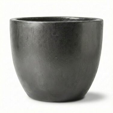 Керамічний горщик Teramico Premium – ручної роботи, морозостійкий, для квітів, 60х50 см (Антрацит)