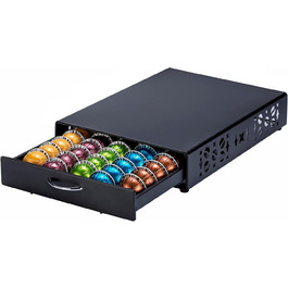 Тримач для капсул Vertuo Rice Rat – 50 капсул, чорний, скляний, для Nespresso Vertuo