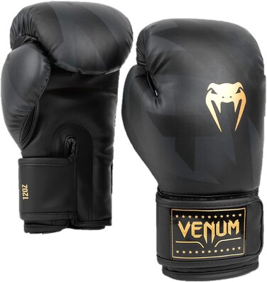 Боксерські рукавички для гоління Venum Venum Black / Gold 16 унцій