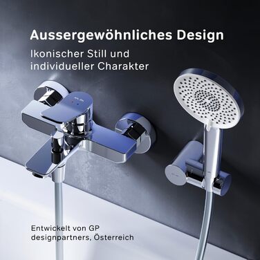 Змішувач для ванни AM.PM X-Joy чорного матового кольору з виливом, одноручний, для ванни та душу, FXA10022