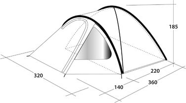 Намет Outwell Cloud Dome на 5 осіб синій