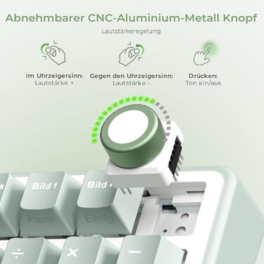 Механічна клавіатура Royal Kludge R98 Pro: 96% Gasket, RGB, NumPad, PBT, Hot-Swap, Creamy Switches (Beige/Cyan)