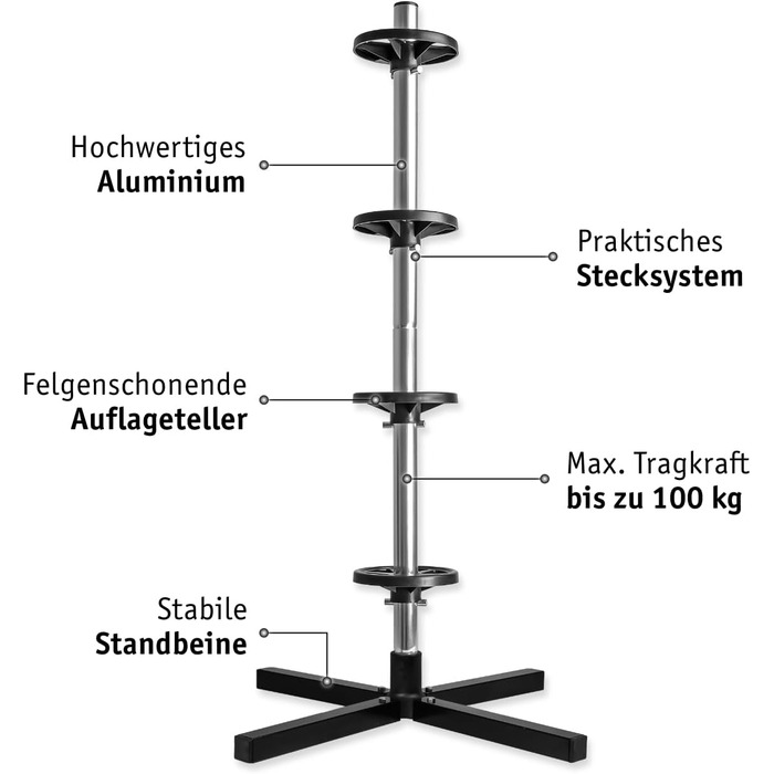 Підставка для шин Walter Felgenbaum для легкових автомобілів, до 100 кг, ширина шини до 225 мм, щадна для дисків