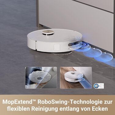 Dreame X30 Ultra: робот-пилосос та миючий робот з автоматичною очисткою, знімний миючий моп, інтелектуальна очистка килимів, потужність всмоктування 8300 Pa, білий