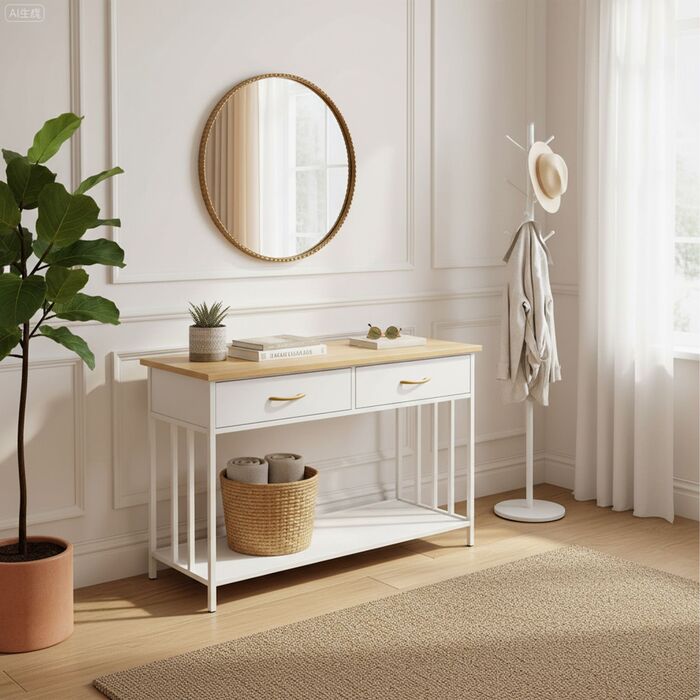 Консольний столик Relaxdays з двома висувними ящиками