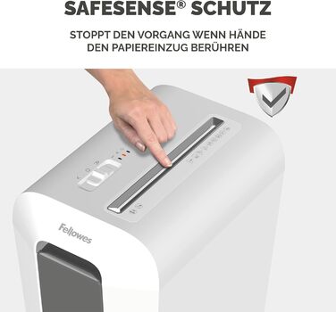 Fellowes шредер для паперу Powershred LX70: безпечний партиковий різак, 18л кошик, 4x40мм, для офісу та дому