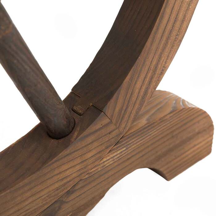 Outsunny Garden Table Балконний стіл з масиву дерева Дерев'яний стіл Форма колеса Атмосферостійкий Природний 113 x W60 x H65 см | Аосом