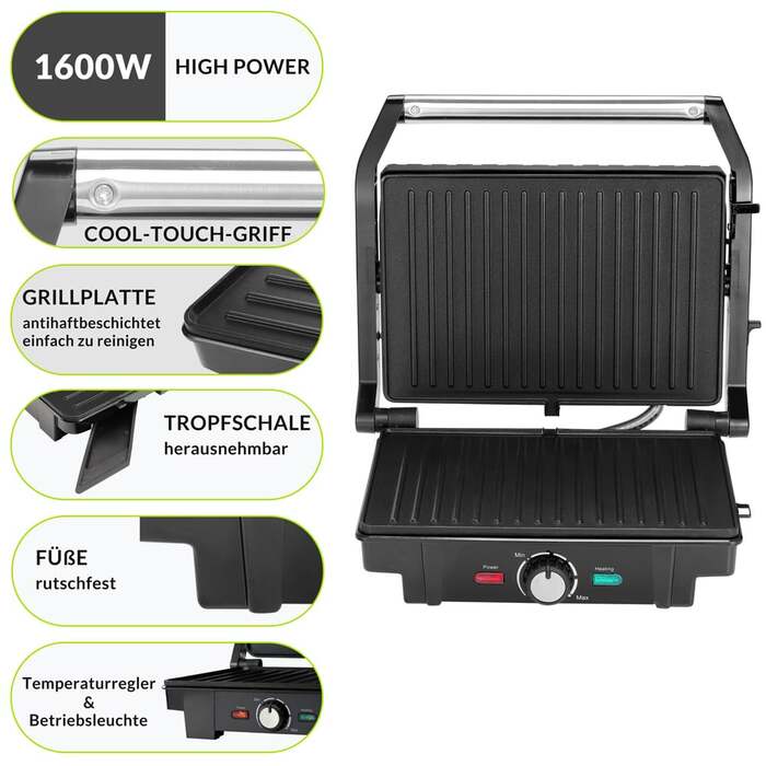 Контактний гриль Silver 1600W