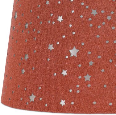 Лампа для дитячої кімнати Relaxdays Stars, підвісна лампа для дівчаток, мотив зоряного неба, E27, круглий тканинний абажур, 122 x 27 x 27 см (червоний)