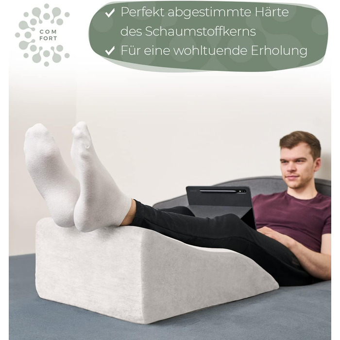 Піднімна подушка для ніг WELL B4: підтримка ніг та колін, ідеальна для лімфодренажу та венозної недостатності