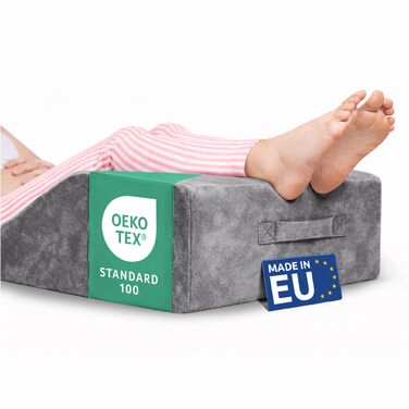 Подушка для ніг Dreamzie для розвантаження вен та підтримки ніг, гіпоалергенна та дихаюча, для дорослих, Made in EU