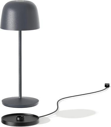 Стійка LED-лампа SOPHIA ROCK біла, бездротова, алюміній, антрацит, регулювання яскравості, висота 28 см
