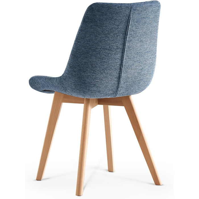 Крісла для їдальні B&D Home Tania (2 шт.), оббивка Merlot, дизайн у стилі Skandi, для кухні, офісу, вітальні