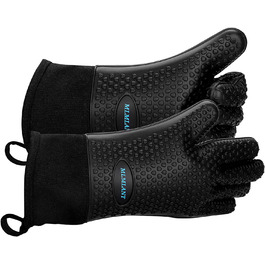Силіконові жаростійкі рукавички для духовки та гриля 