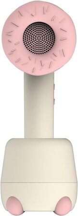 Бездротовий фен для немовлят, міні-фен для дітей, акумуляторний дитячий фен для чутливої шкіри з 3 швидкостями, підходить для 0-3 роки (Рожевий) Donut Рожевий